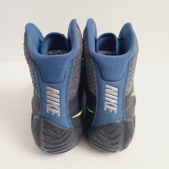 NEW Nike Tawa Flyknit Wrestling Shoes CI2952-004 Size 12 Gray Blue